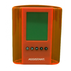 Часы-подставка Assistant AH 1050 red для ручек, красная