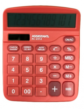 Калькулятор Assistant AC 2312 красный