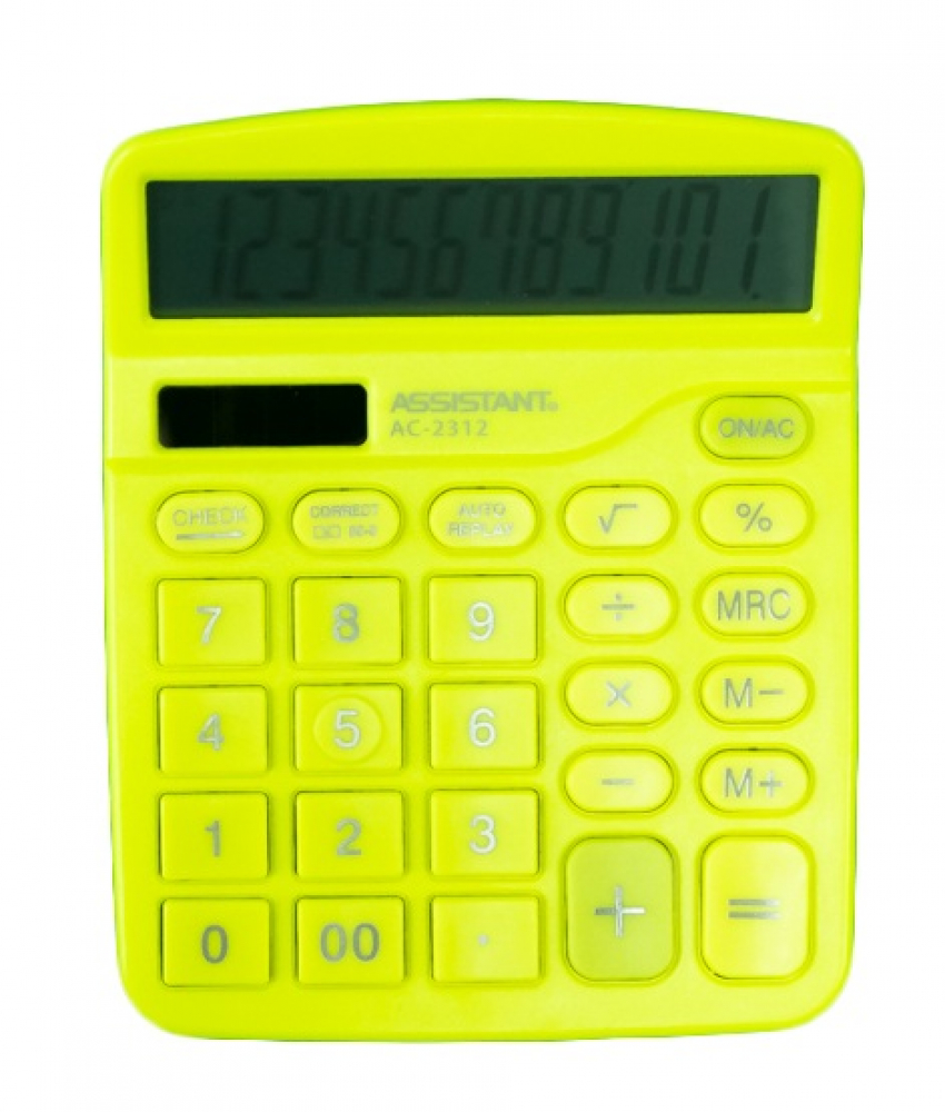 Калькулятор Assistant AC 2312 жёлтый уценка