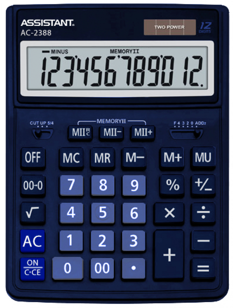 Калькулятор Assistant AC-2388 dark blue
