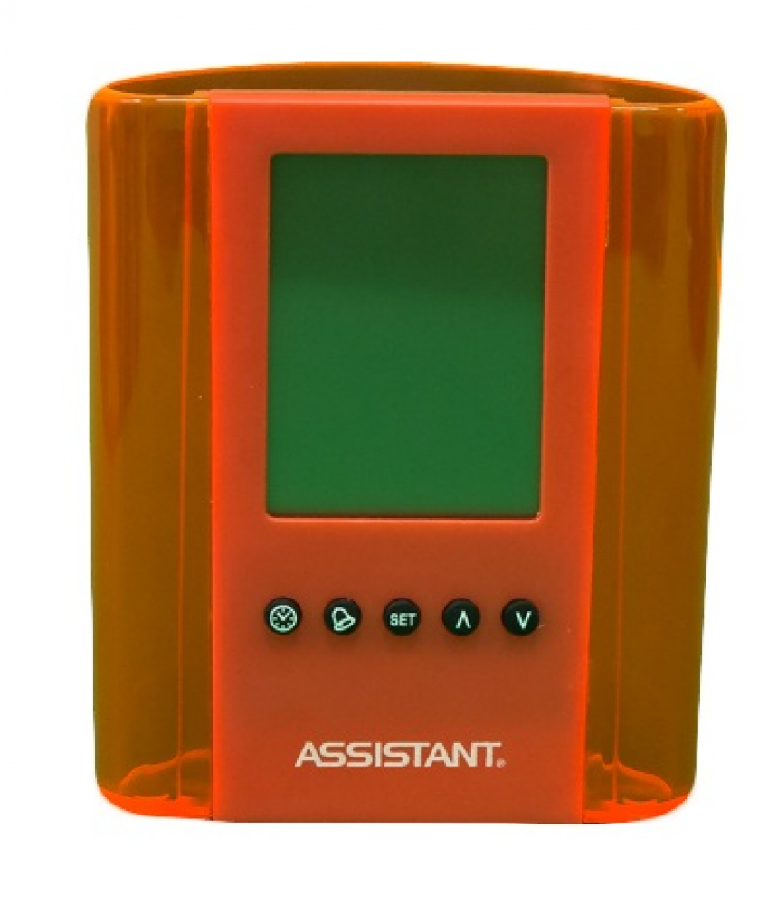 Часы-подставка Assistant AH 1050 red для ручек, красная